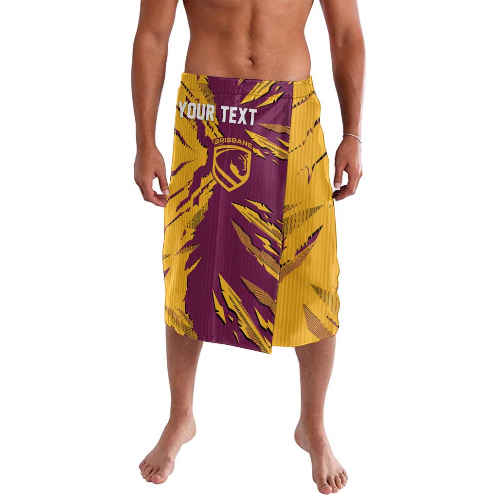 Personalized Brisbane Broncos Lavalava Dynamic Lightning Mascot Rugby Australia
