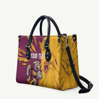 Personalized Brisbane Broncos Leather Bag Dynamic Lightning Mascot Rugby Australia