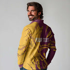 Personalized Brisbane Broncos Long Sleeve Polo Shirt Dynamic Lightning Mascot Rugby Australia