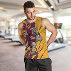 Personalized Brisbane Broncos Men Tank Top Dynamic Lightning Mascot Rugby Australia