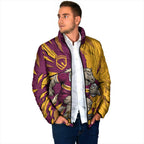 Personalized Brisbane Broncos Padded Jacket Dynamic Lightning Mascot Rugby Australia