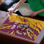 Personalized Brisbane Broncos Puzzle Dynamic Lightning Mascot Rugby Australia