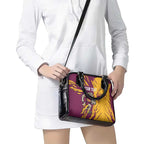 Personalized Brisbane Broncos Shoulder Handbag Dynamic Lightning Mascot Rugby Australia