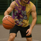 Personalized Brisbane Broncos Sleeveless Hoodie Dynamic Lightning Mascot Rugby Australia