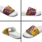 Personalized Brisbane Broncos Slide Sandals Dynamic Lightning Mascot Rugby Australia