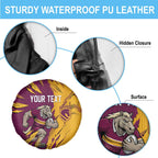 Personalized Brisbane Broncos Spare Tire Cover Dynamic Lightning Mascot Rugby Australia