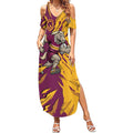 Personalized Brisbane Broncos Summer Maxi Dress Dynamic Lightning Mascot Rugby Australia