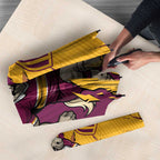 Personalized Brisbane Broncos Umbrella Dynamic Lightning Mascot Rugby Australia