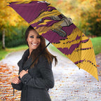 Personalized Brisbane Broncos Umbrella Dynamic Lightning Mascot Rugby Australia