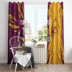 Personalized Brisbane Broncos Window Curtain Dynamic Lightning Mascot Rugby Australia