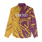 Personalized Brisbane Broncos Women Casual Shirt Dynamic Lightning Mascot Rugby Australia