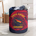 Personalized Adelaide Crows Polynesian Laundry Basket Tribal Chest and Sleeve Tattoo Heritage Warrior
