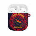 Personalized Adelaide Crows Polynesian AirPods Case Tribal Chest and Sleeve Tattoo Heritage Warrior