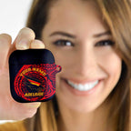 Personalized Adelaide Crows Polynesian AirPods Case Tribal Chest and Sleeve Tattoo Heritage Warrior