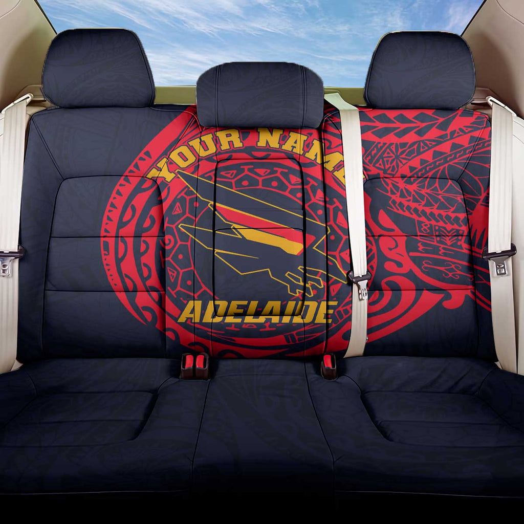 Personalized Adelaide Crows Polynesian Back Car Seat Cover Tribal Chest and Sleeve Tattoo Heritage Warrior