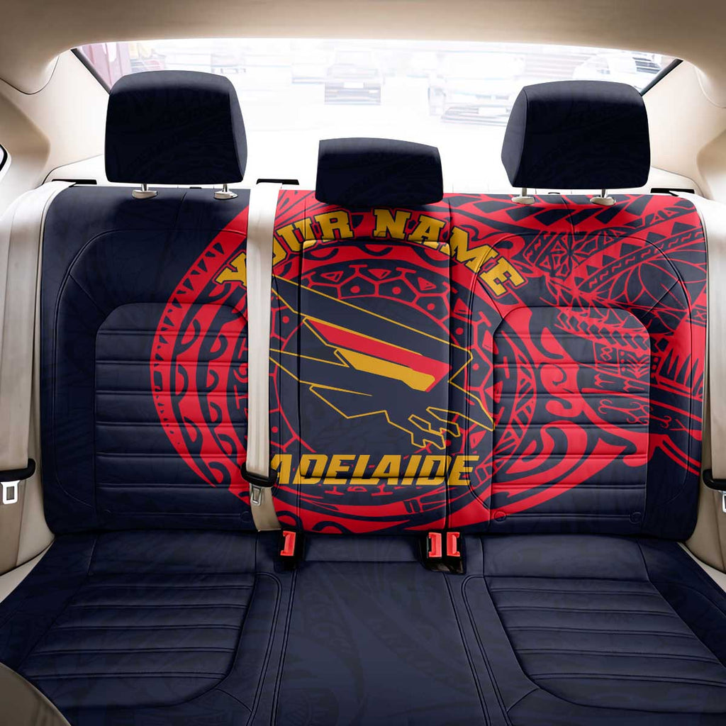 Personalized Adelaide Crows Polynesian Back Car Seat Cover Tribal Chest and Sleeve Tattoo Heritage Warrior