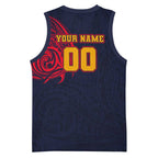 Personalized Adelaide Crows Polynesian Basketball Jersey Tribal Chest and Sleeve Tattoo Heritage Warrior
