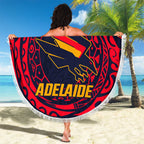 Personalized Adelaide Crows Polynesian Beach Blanket Tribal Chest and Sleeve Tattoo Heritage Warrior