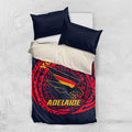 Personalized Adelaide Crows Polynesian Bedding Set Tribal Chest and Sleeve Tattoo Heritage Warrior
