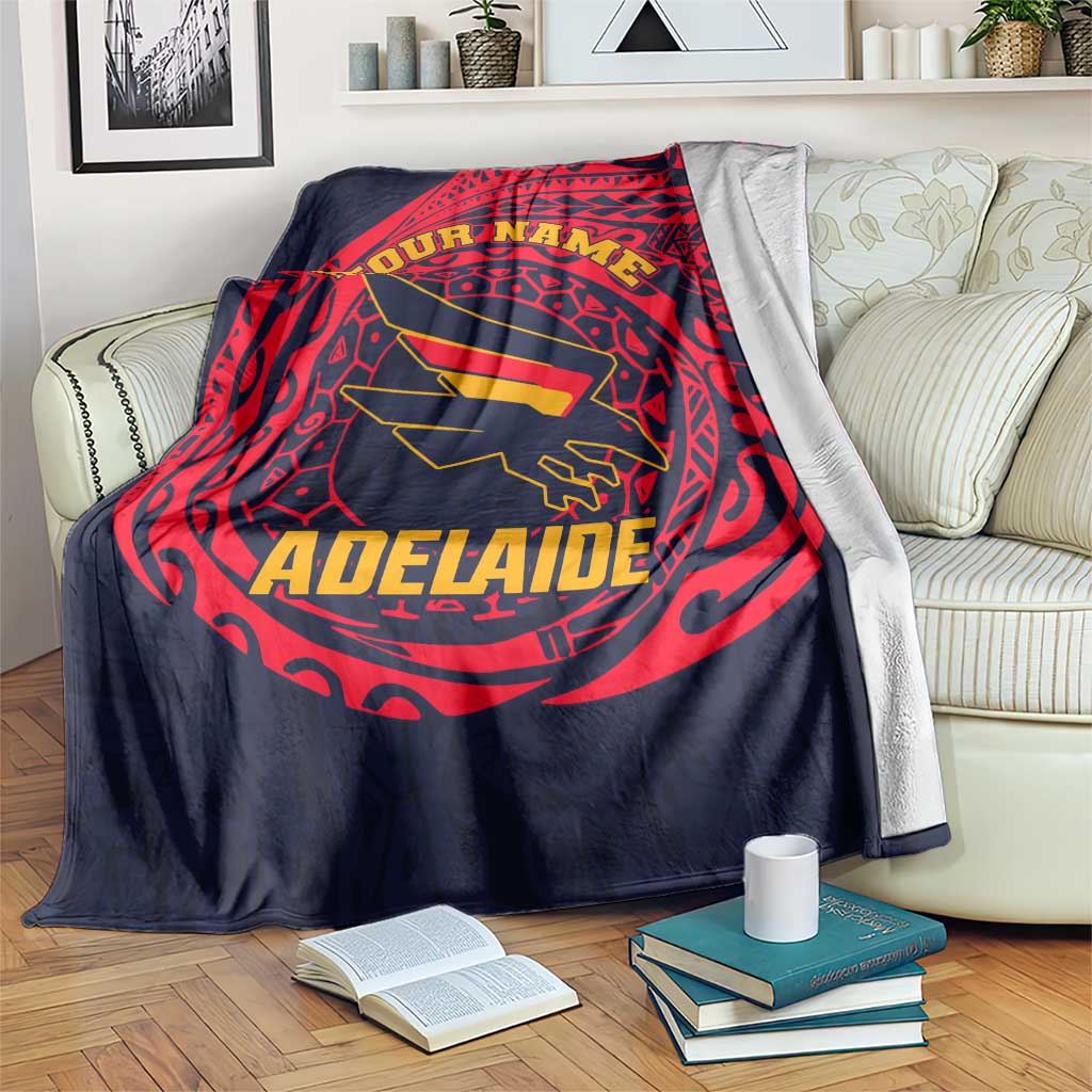 Personalized Adelaide Crows Polynesian Blanket Tribal Chest and Sleeve Tattoo Heritage Warrior