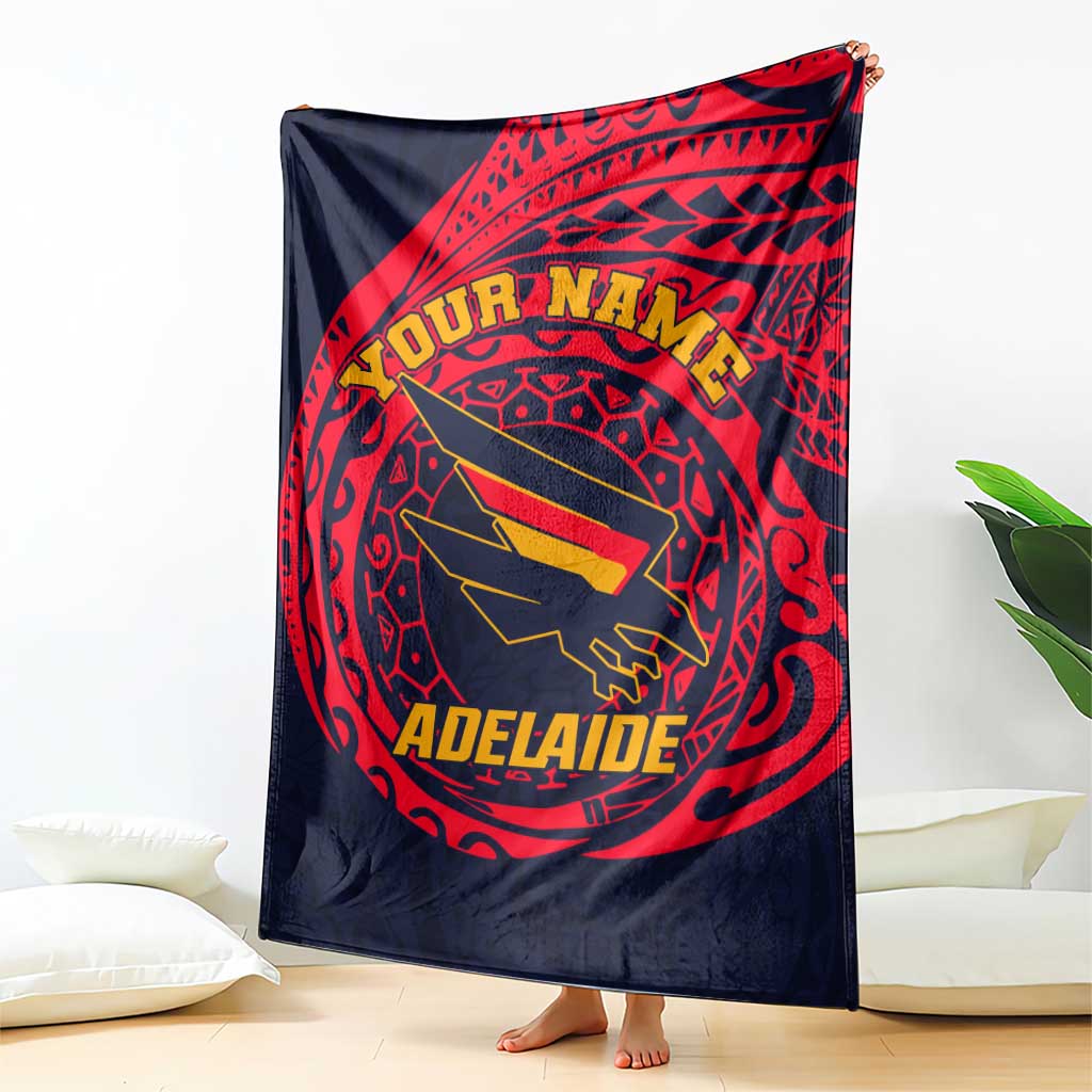 Personalized Adelaide Crows Polynesian Blanket Tribal Chest and Sleeve Tattoo Heritage Warrior