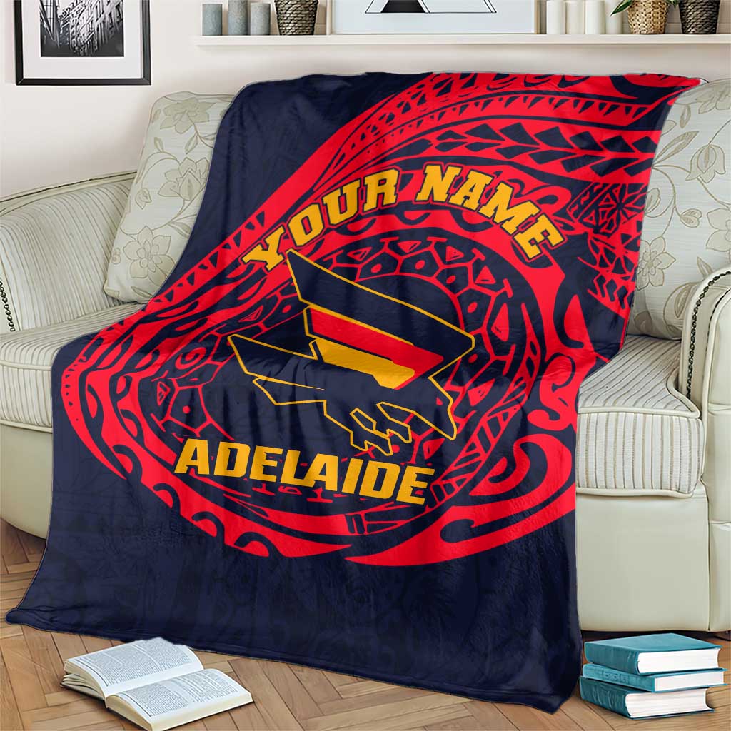 Personalized Adelaide Crows Polynesian Blanket Tribal Chest and Sleeve Tattoo Heritage Warrior