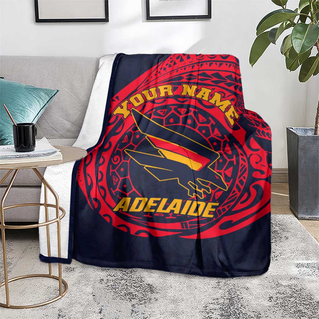 Personalized Adelaide Crows Polynesian Blanket Tribal Chest and Sleeve Tattoo Heritage Warrior