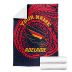 Personalized Adelaide Crows Polynesian Blanket Tribal Chest and Sleeve Tattoo Heritage Warrior