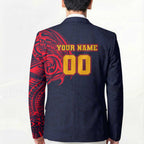 Personalized Adelaide Crows Polynesian Blazer Tribal Chest and Sleeve Tattoo Heritage Warrior