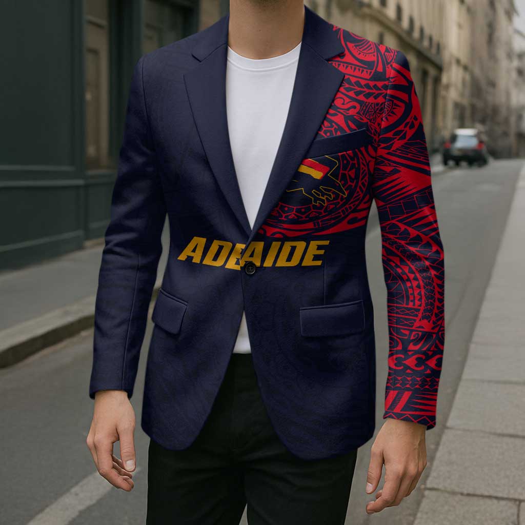 Personalized Adelaide Crows Polynesian Blazer Tribal Chest and Sleeve Tattoo Heritage Warrior