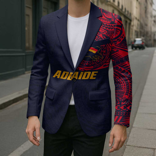 Personalized Adelaide Crows Polynesian Blazer Tribal Chest and Sleeve Tattoo Heritage Warrior