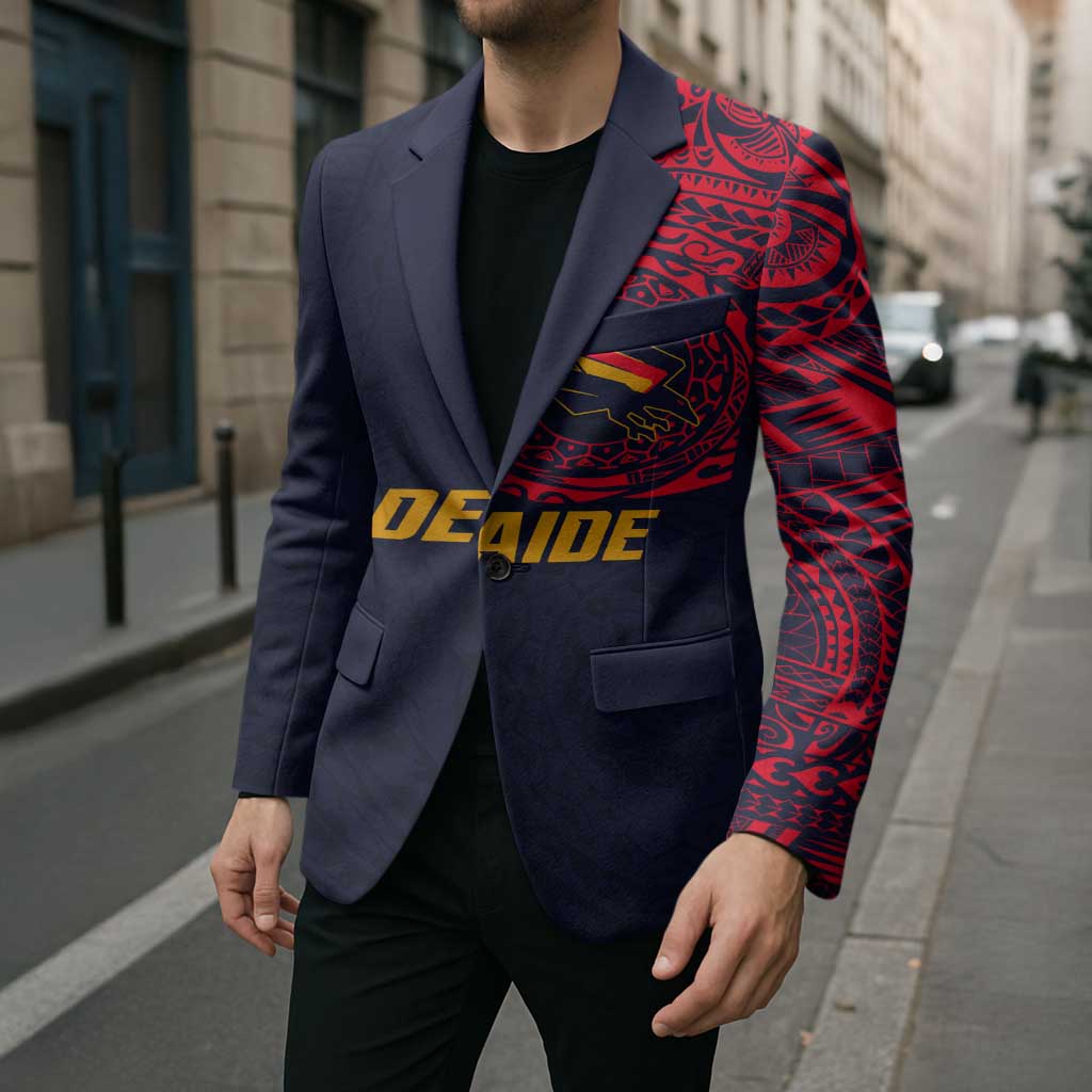 Personalized Adelaide Crows Polynesian Blazer Tribal Chest and Sleeve Tattoo Heritage Warrior