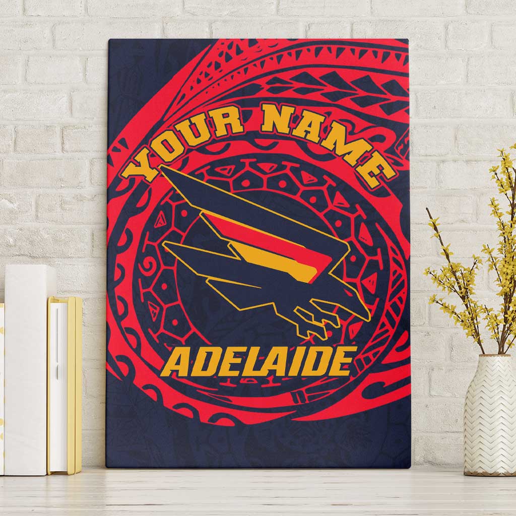 Personalized Adelaide Crows Polynesian Canvas Wall Art Tribal Chest and Sleeve Tattoo Heritage Warrior
