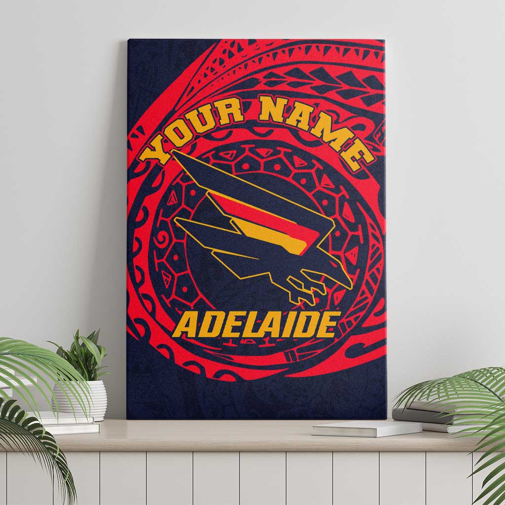 Personalized Adelaide Crows Polynesian Canvas Wall Art Tribal Chest and Sleeve Tattoo Heritage Warrior