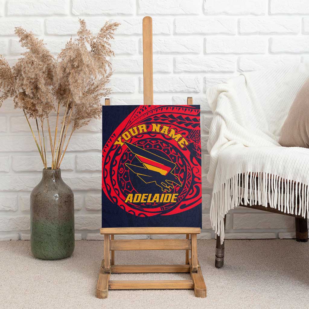 Personalized Adelaide Crows Polynesian Canvas Wall Art Tribal Chest and Sleeve Tattoo Heritage Warrior