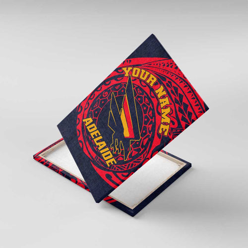 Personalized Adelaide Crows Polynesian Canvas Wall Art Tribal Chest and Sleeve Tattoo Heritage Warrior