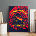 Personalized Adelaide Crows Polynesian Canvas Wall Art Tribal Chest and Sleeve Tattoo Heritage Warrior