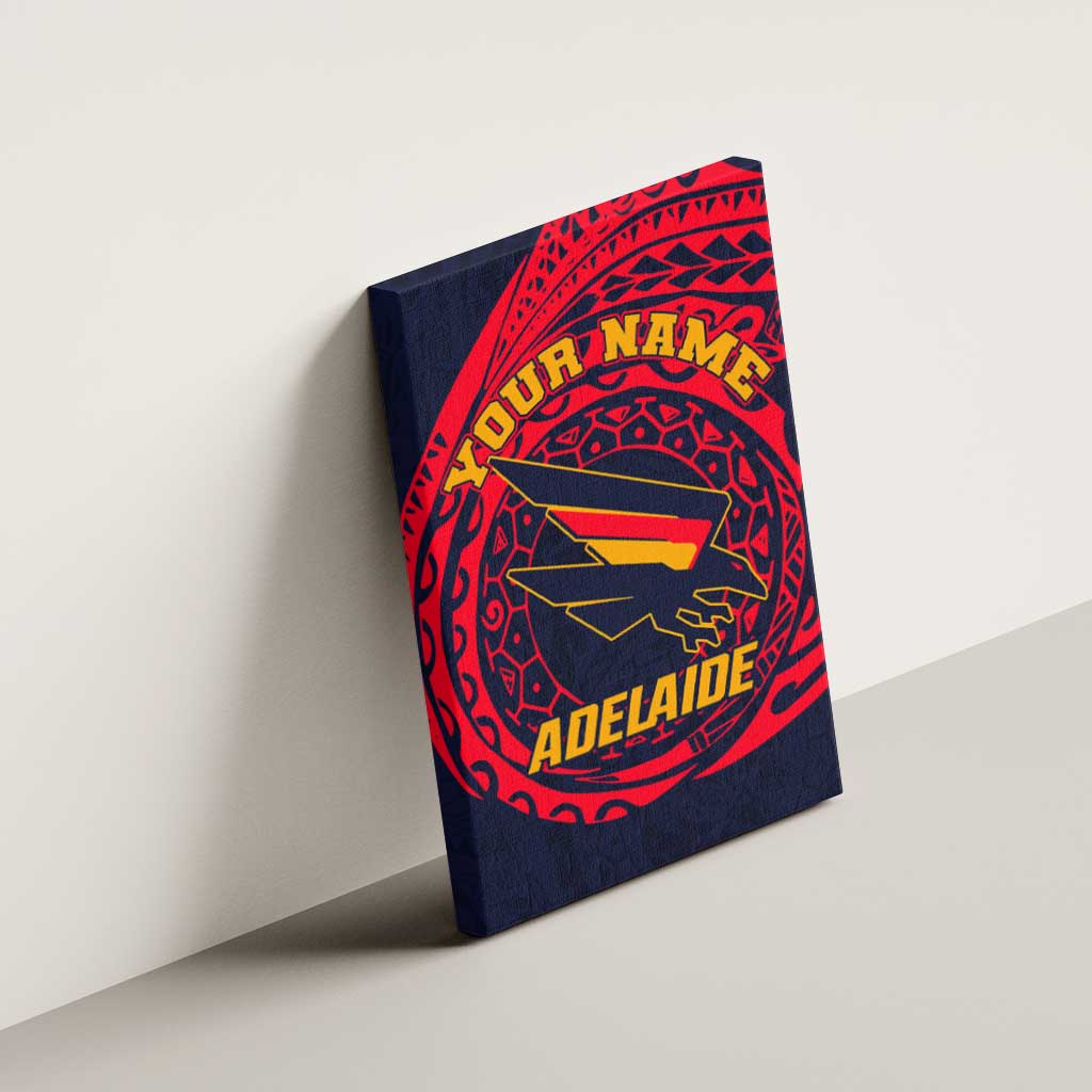 Personalized Adelaide Crows Polynesian Canvas Wall Art Tribal Chest and Sleeve Tattoo Heritage Warrior