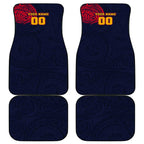 Personalized Adelaide Crows Polynesian Car Mats Tribal Chest and Sleeve Tattoo Heritage Warrior