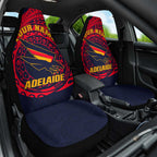 Personalized Adelaide Crows Polynesian Car Seat Cover Tribal Chest and Sleeve Tattoo Heritage Warrior