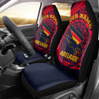 Personalized Adelaide Crows Polynesian Car Seat Cover Tribal Chest and Sleeve Tattoo Heritage Warrior