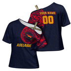 Personalized Adelaide Crows Polynesian Cross Shoulder Shirt Tribal Chest and Sleeve Tattoo Heritage Warrior