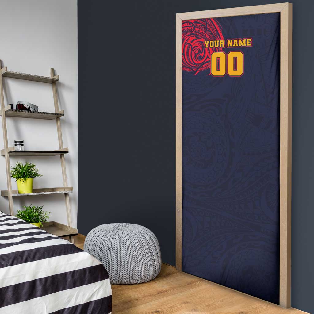 Personalized Adelaide Crows Polynesian Door Cover Tribal Chest and Sleeve Tattoo Heritage Warrior