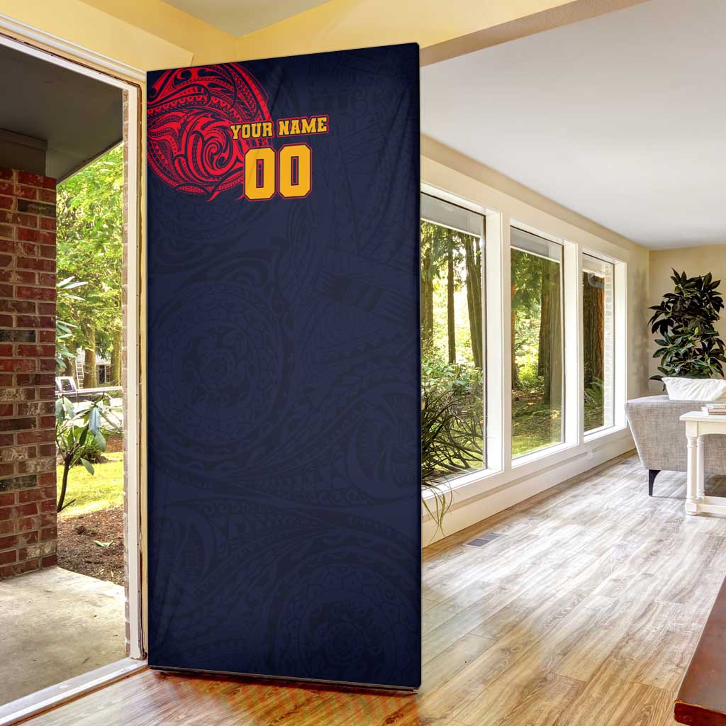 Personalized Adelaide Crows Polynesian Door Cover Tribal Chest and Sleeve Tattoo Heritage Warrior