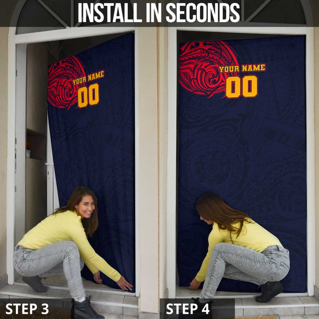 Personalized Adelaide Crows Polynesian Door Cover Tribal Chest and Sleeve Tattoo Heritage Warrior