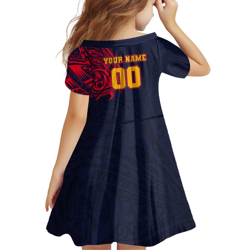Personalized Adelaide Crows Polynesian Family Matching Tank Maxi Dress and Hawaiian Shirt Tribal Chest and Sleeve Tattoo Heritage Warrior