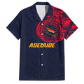 Personalized Adelaide Crows Polynesian Family Matching Tank Maxi Dress and Hawaiian Shirt Tribal Chest and Sleeve Tattoo Heritage Warrior