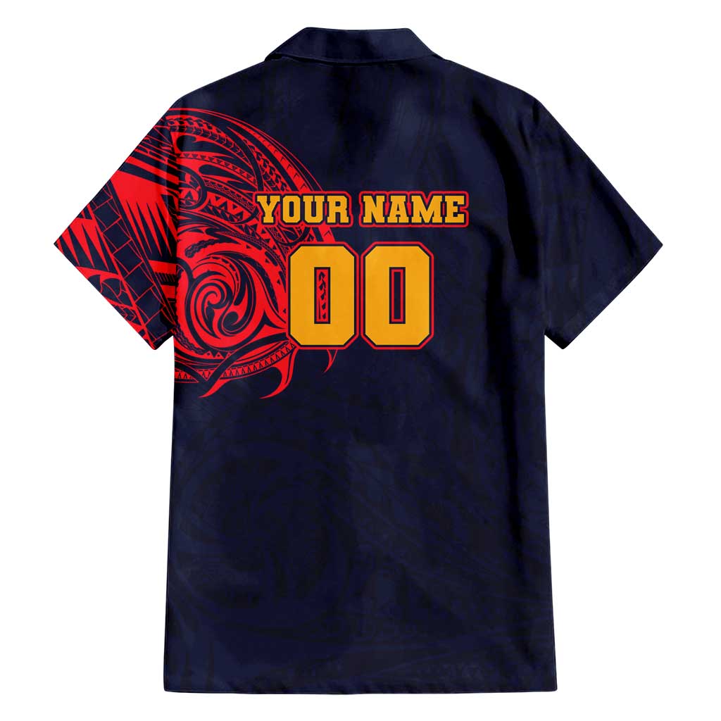 Personalized Adelaide Crows Polynesian Family Matching Tank Maxi Dress and Hawaiian Shirt Tribal Chest and Sleeve Tattoo Heritage Warrior