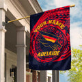 Personalized Adelaide Crows Polynesian Garden Flag Tribal Chest and Sleeve Tattoo Heritage Warrior