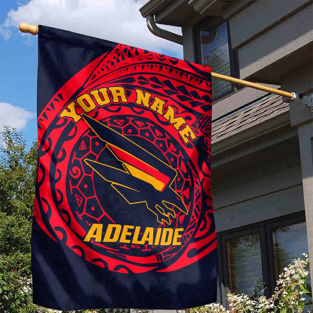 Personalized Adelaide Crows Polynesian Garden Flag Tribal Chest and Sleeve Tattoo Heritage Warrior